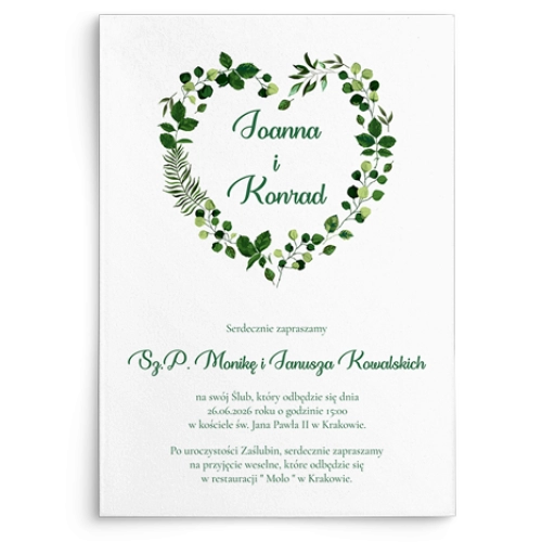 Zaproszenia ślubne Heart of Flowers - Motyw 2