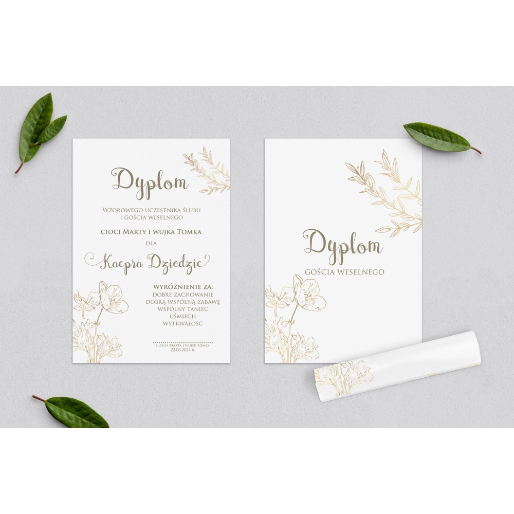 Dyplomy dla Dzieci - Fiori Motyw 3