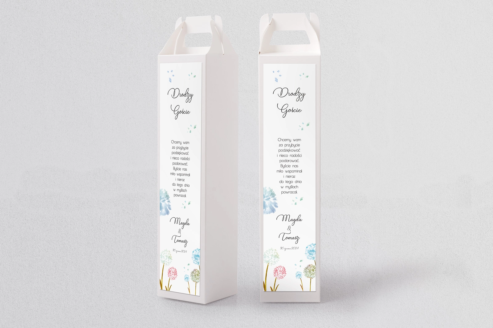 Pudełko na alkohol Biały Czas - Motyw 4