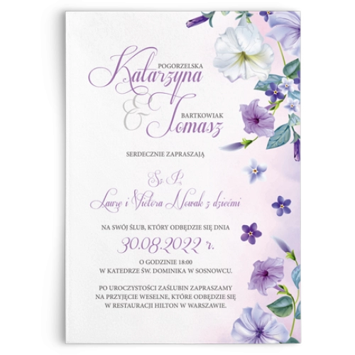 Zaproszenia ślubne About You - Motyw 2