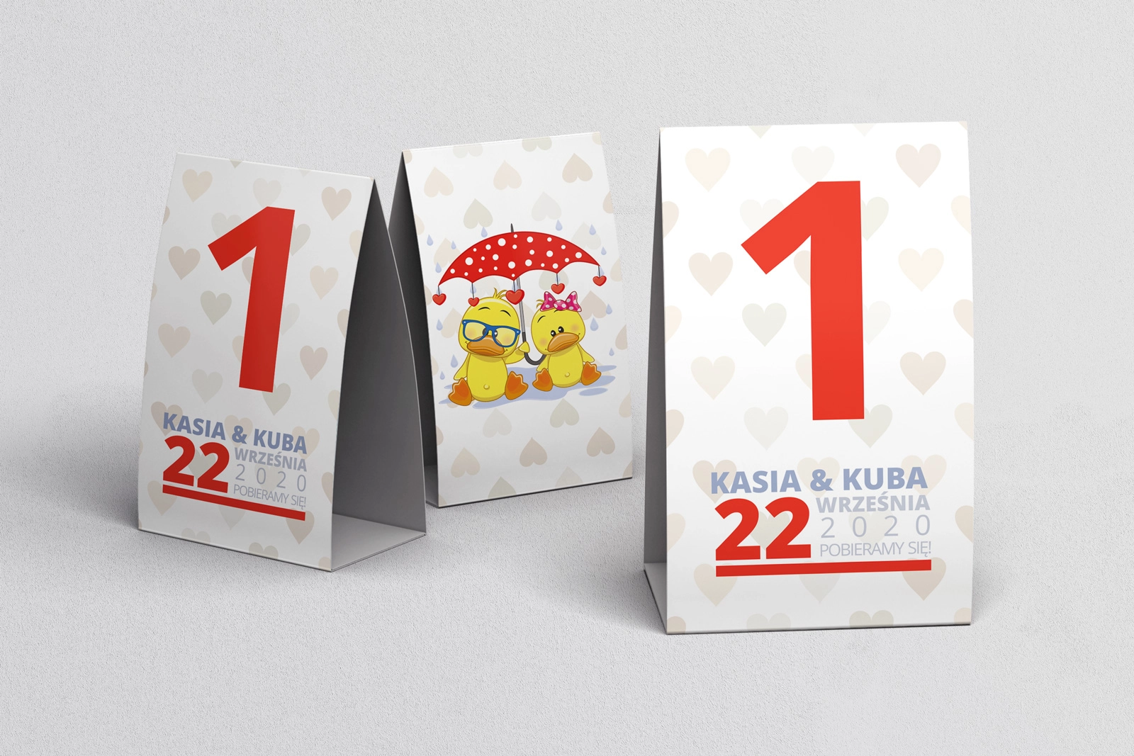 Numerki na stół Uroczy Deszcz Motyw 5