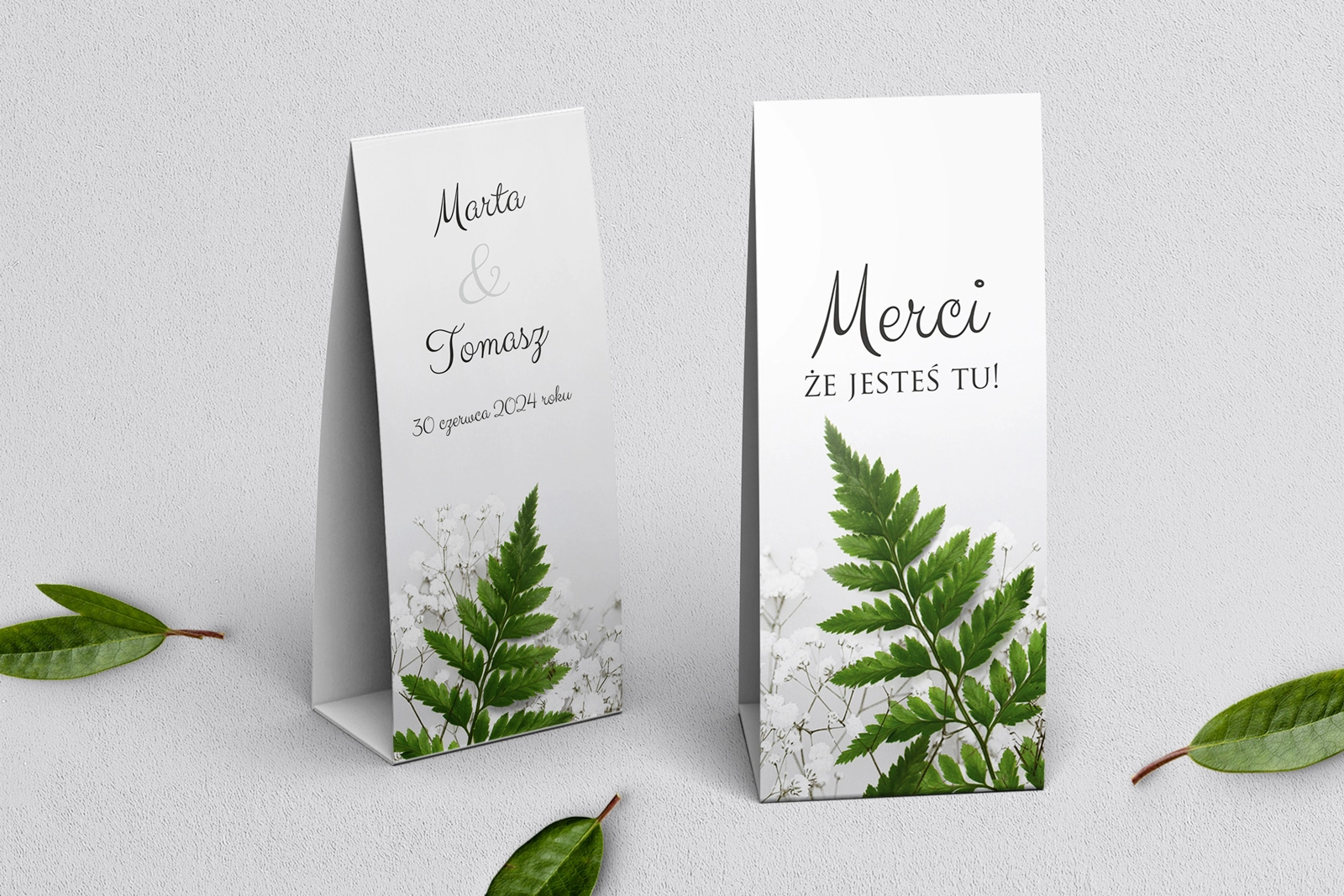 Podziękowanie Merci - Pudełeczko Soft Motyw 2