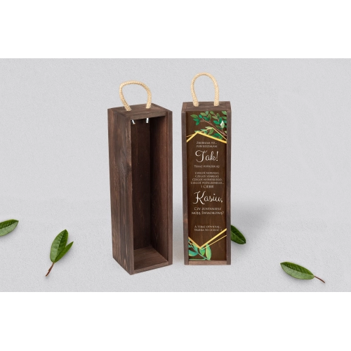 Prośba o Świadkowanie - SNW brązowa Flowers & Frame Motyw 2