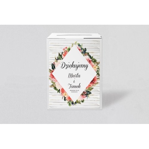 Pudełko na koperty i pieniądze Akwarelka - Motyw 2