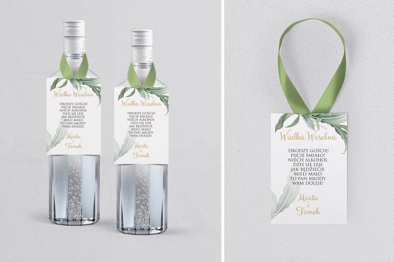 Zawieszka na alkohol Liście - Motyw 3