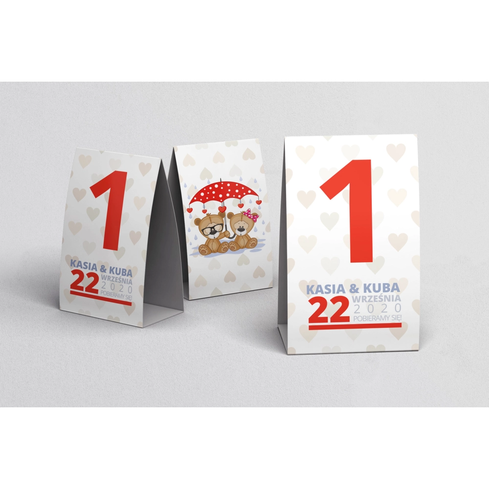 Numerki na stół Uroczy Deszcz Motyw 14