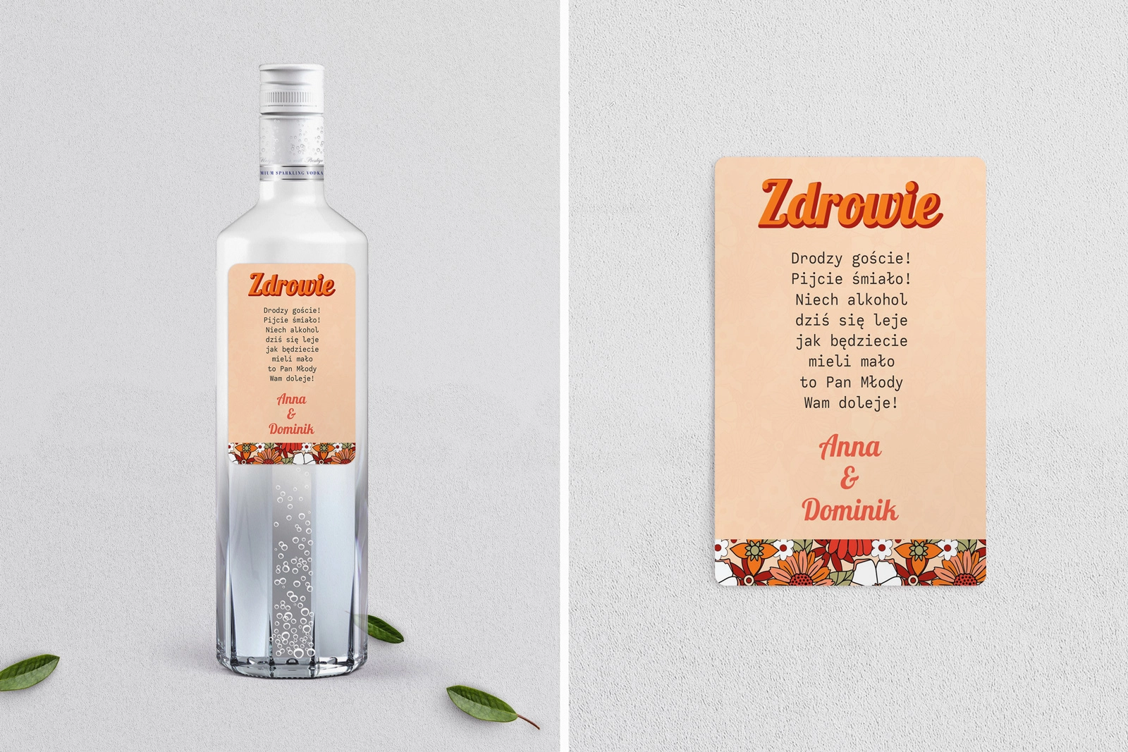 Naklejki na alkohol - Retro Style Motyw 3