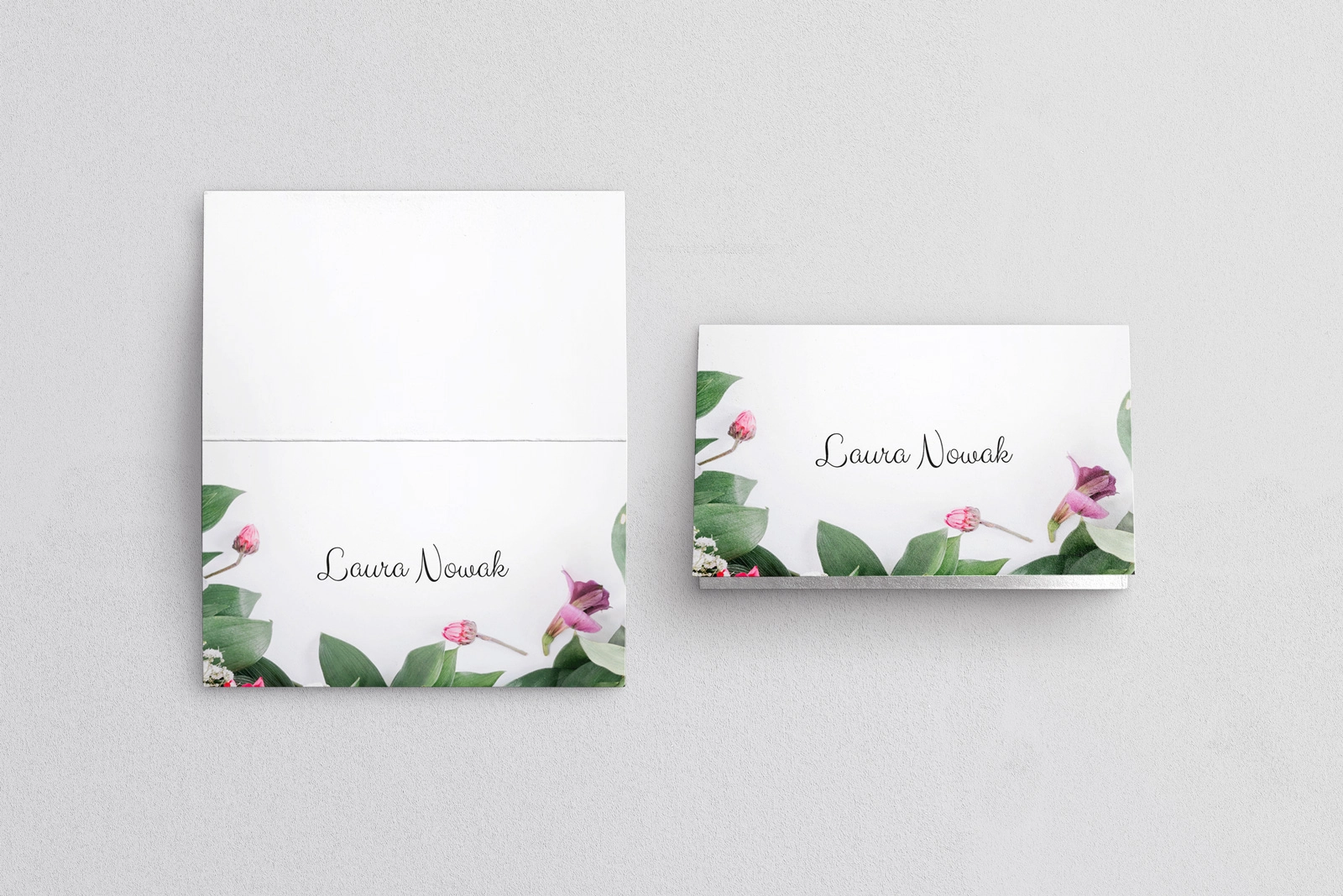 Winietki ślubne składane Soft - Motyw 6