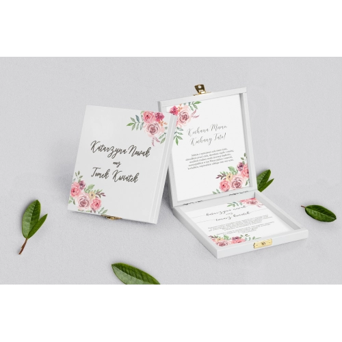 Zaproszenie dla Rodziców - białe PasteLove Motyw 2