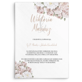 Zaproszenia ślubne Amore Rosso - motyw 2