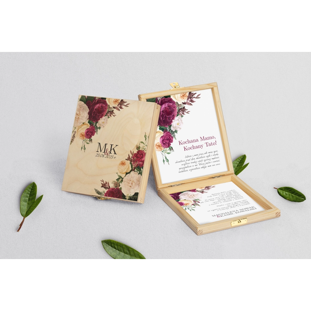 Zaproszenie dla Rodziców - naturalne Fabello Motyw 1