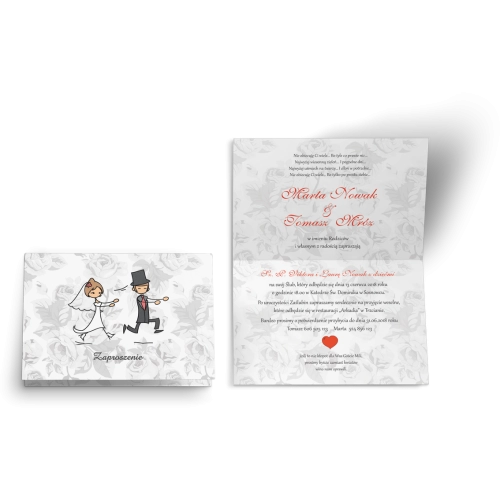 Zaproszenie ślubne Zakochani - Motyw 2