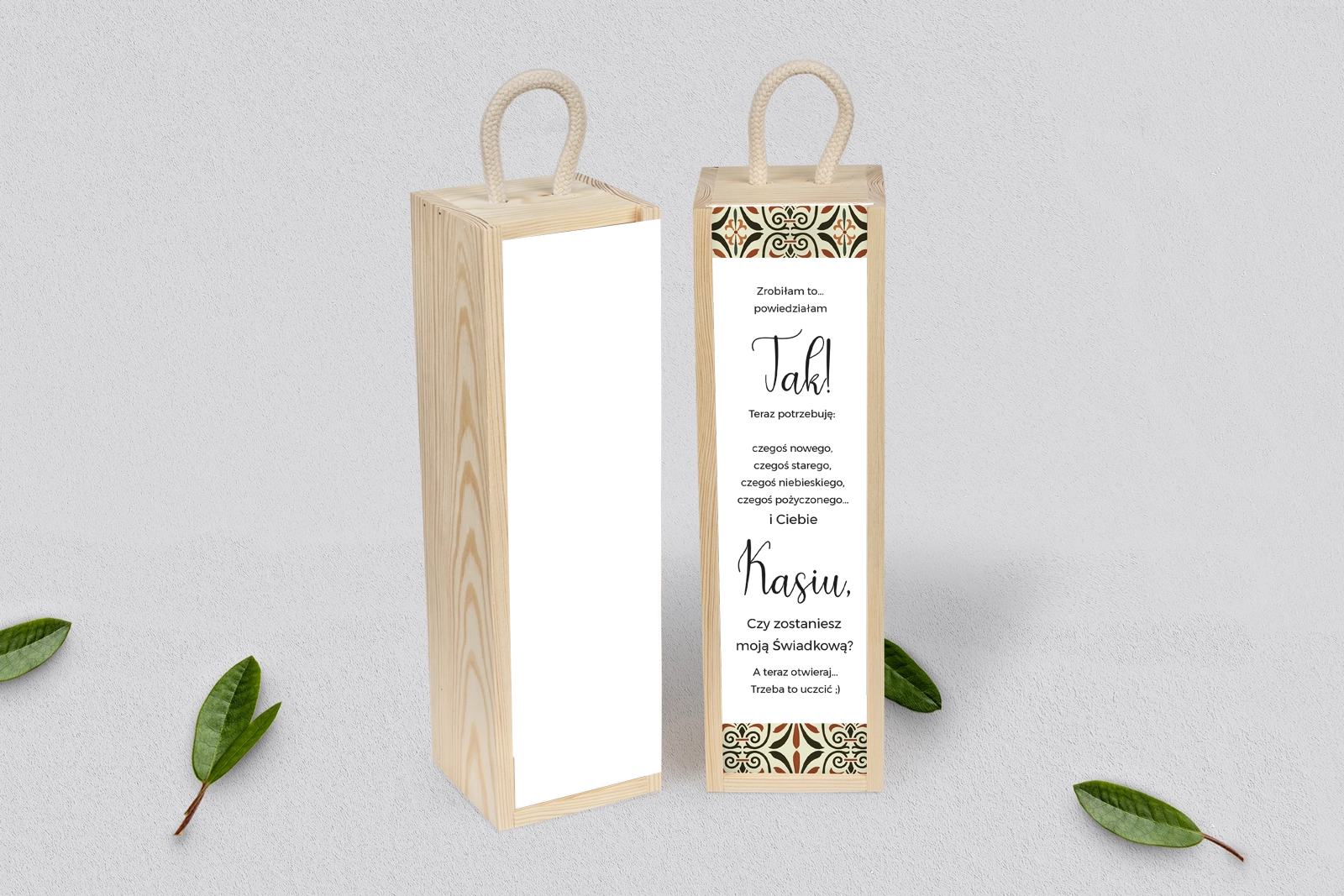 Prośba o Świadkowanie - SNW Akryl naturalna Vintage Motyw 3