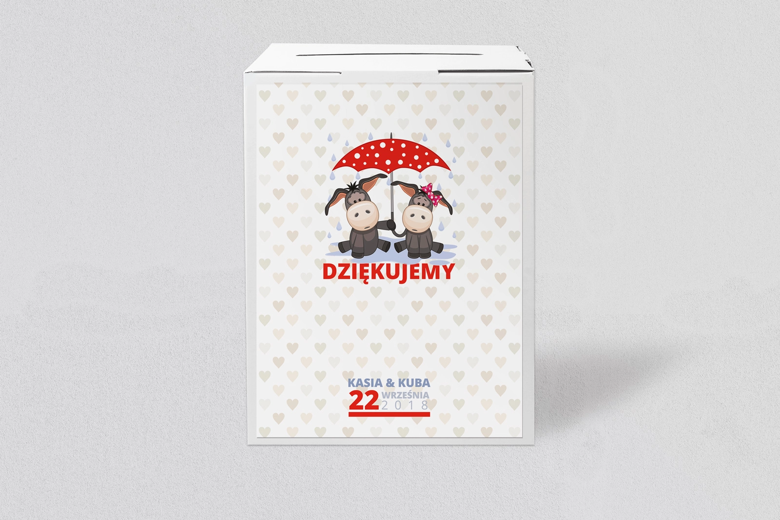 Pudełko na koperty i pieniądze Uroczy Deszcz Motyw 7