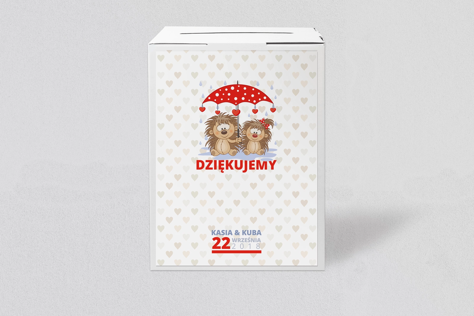 Pudełko na koperty i pieniądze Uroczy Deszcz Motyw 16