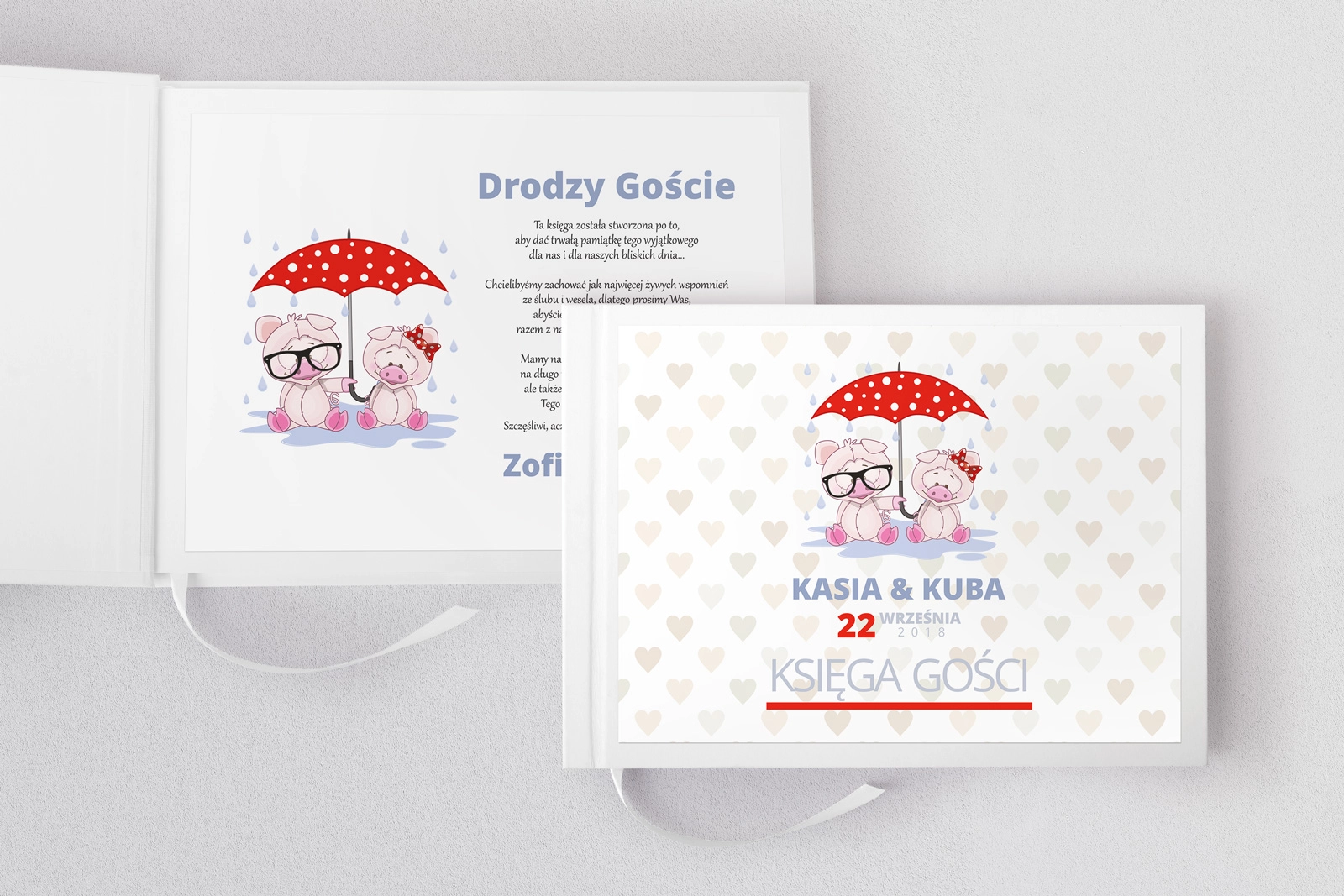 Księga Gości Weselnych Uroczy Deszcz Motyw 10