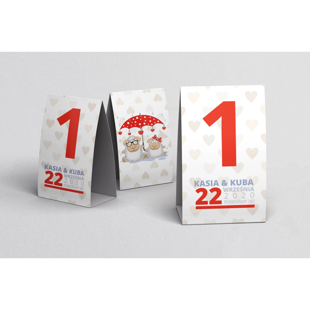 Numerki na stół Uroczy Deszcz Motyw 12