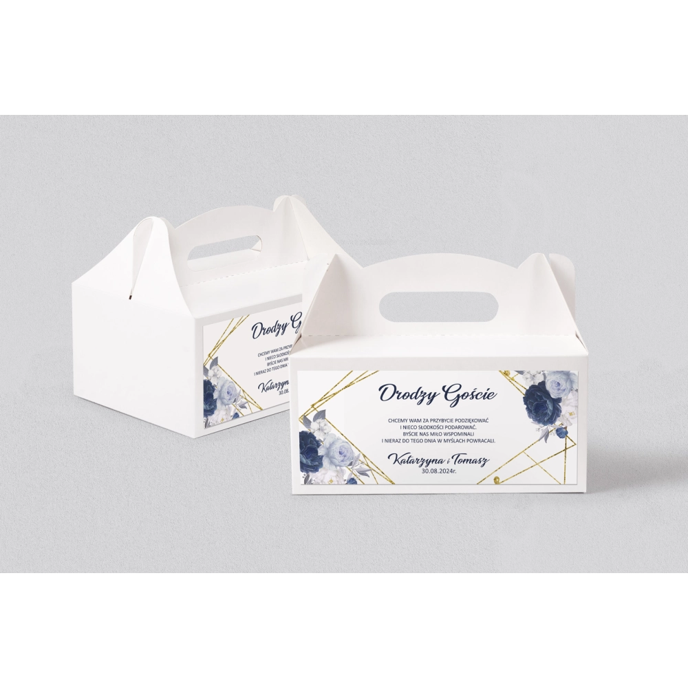 Pudełko na ciasto weselne Modena - Motyw 2