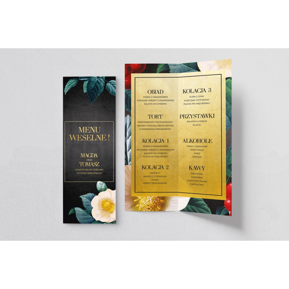Menu Weselne Amore - Motyw 1