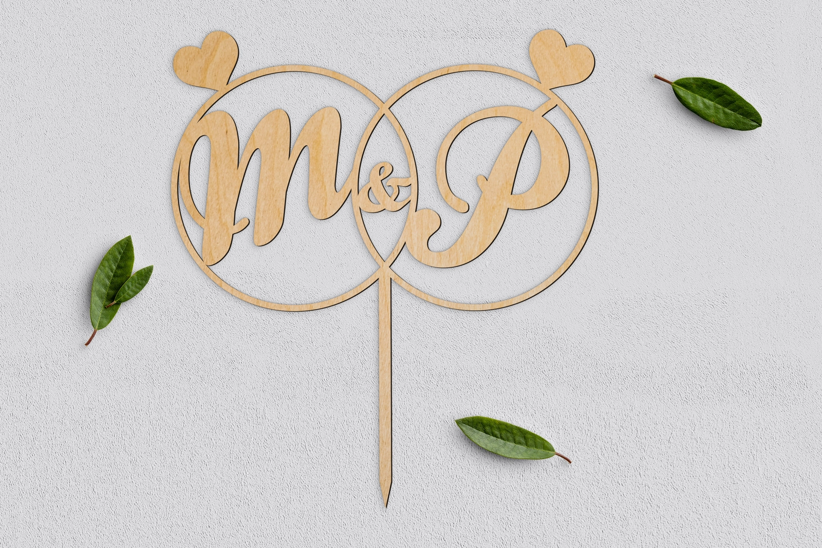 Topper na tort weselny Spersonalizowany - Wzór 3