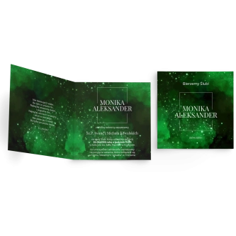 Zaproszenia ślubne Colors of the Sky - Składane Kwadrat Motyw 1