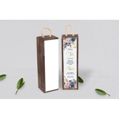 Prośba o Świadkowanie - SNW Akryl brązowa Goemetryczne Serce - Motyw 2