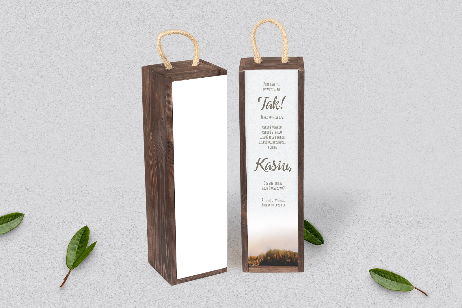Prośba o Świadkowanie - SNW Akryl brązowa Forest - Motyw 3