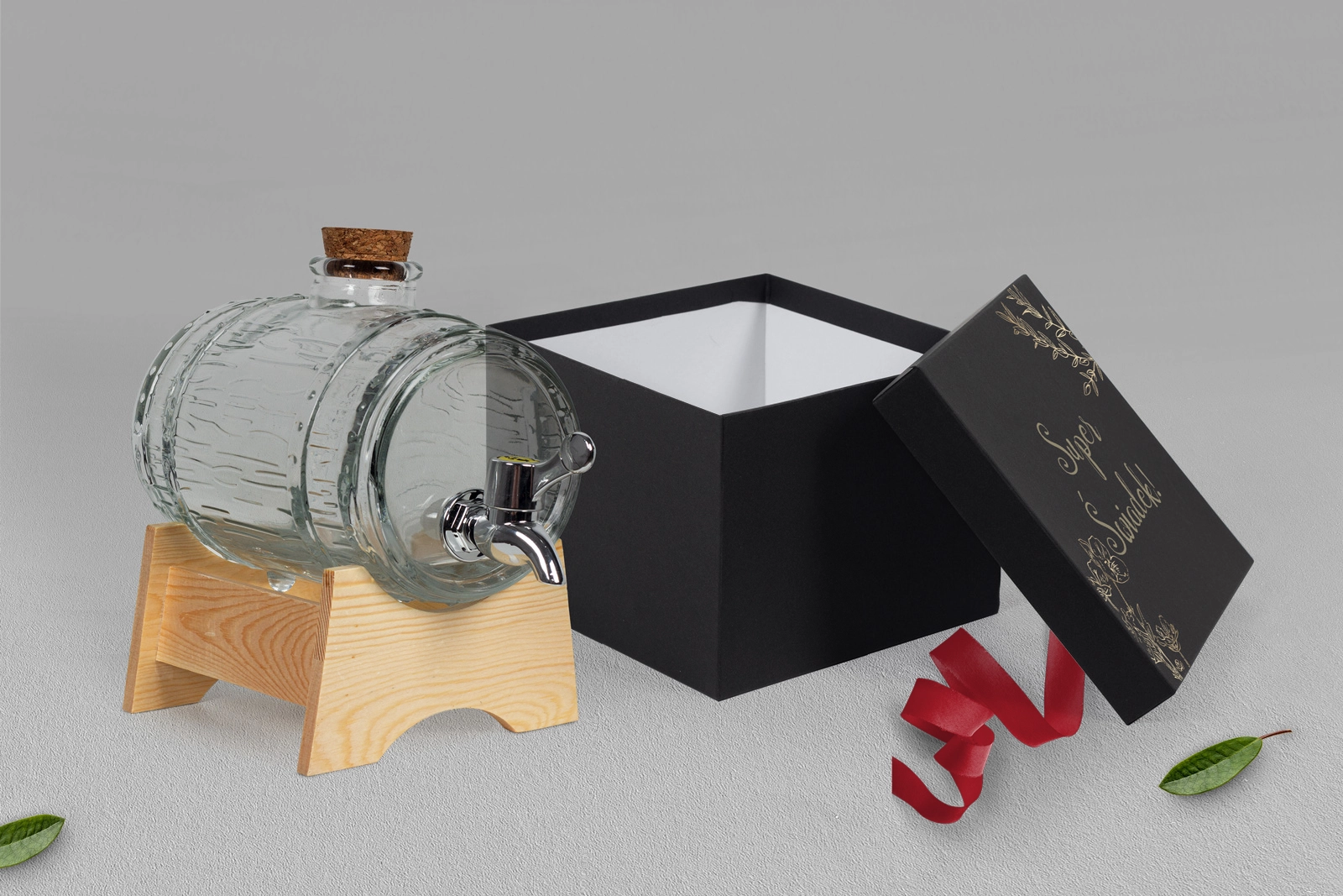 Antałek - opakowanie czarne Fiori Motyw 2