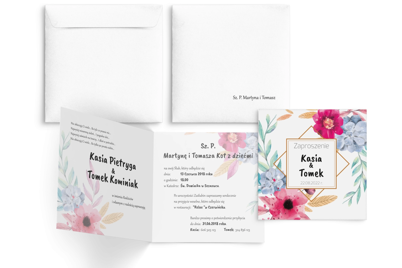 Akwarelowe Bukiety - Motyw 4