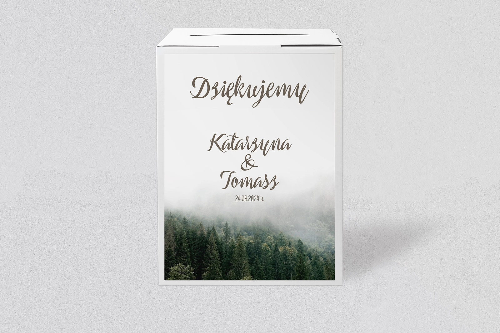 Pudełko na koperty i pieniądze Forest - Motyw 2