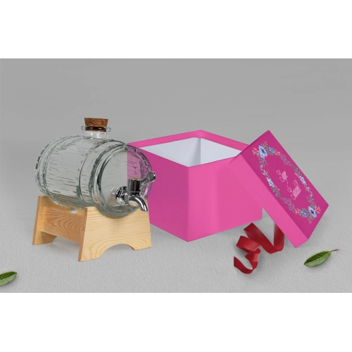 Antałek - opakowanie różowe Akwarelowe Wianki Motyw 1