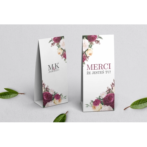 Podziękowanie Merci - Pudełeczko Fabello Motyw 1