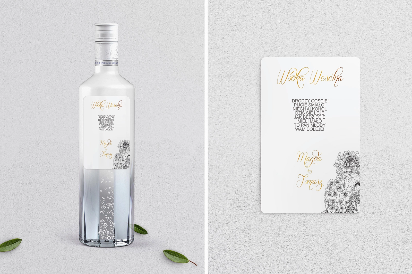 Naklejki na alkohol - Adore - Motyw 3