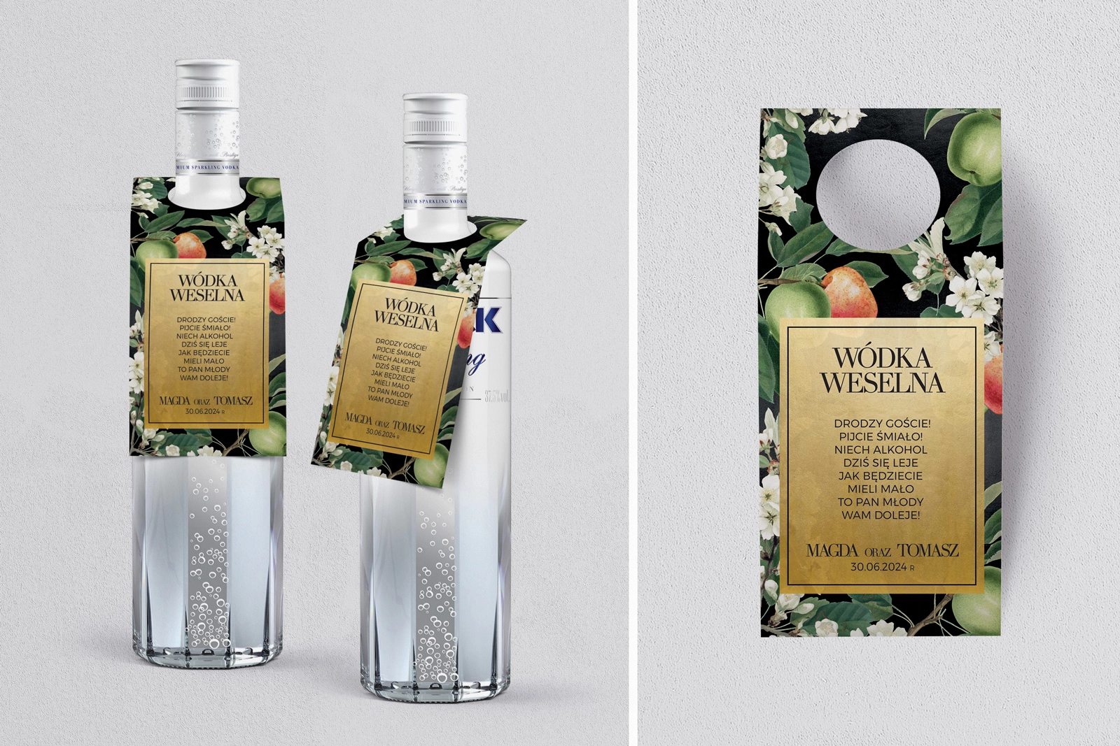 Zawieszka na alkohol oczko Amore - zlote - Motyw 5