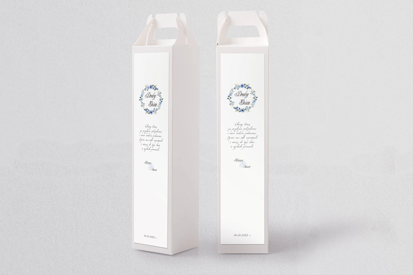 Pudełko na alkohol Akwarelowe Wianki Motyw 1