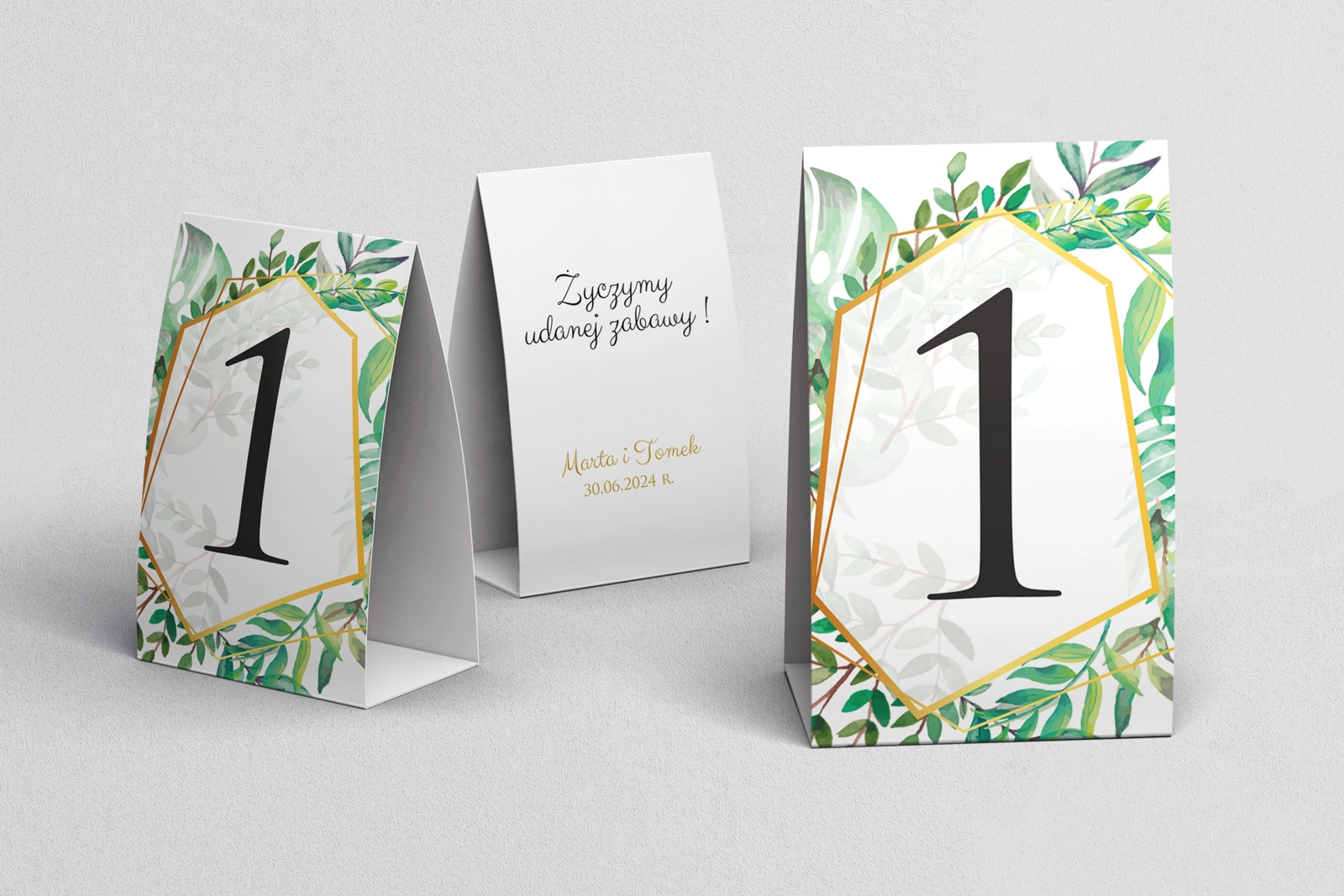 Numerki na stół Flowers & Frame Motyw 2