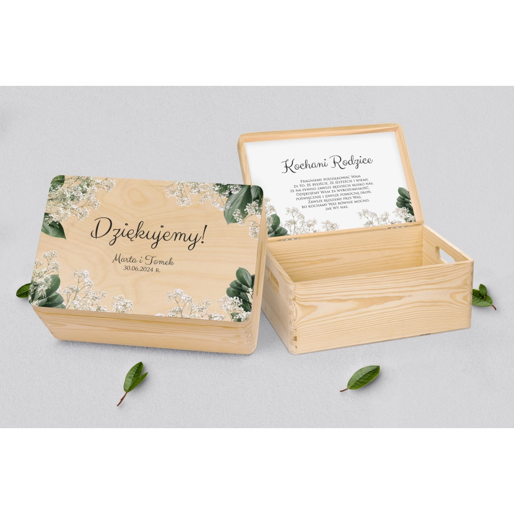 Skrzyneczka dla Rodziców - naturalna Soft Motyw 1