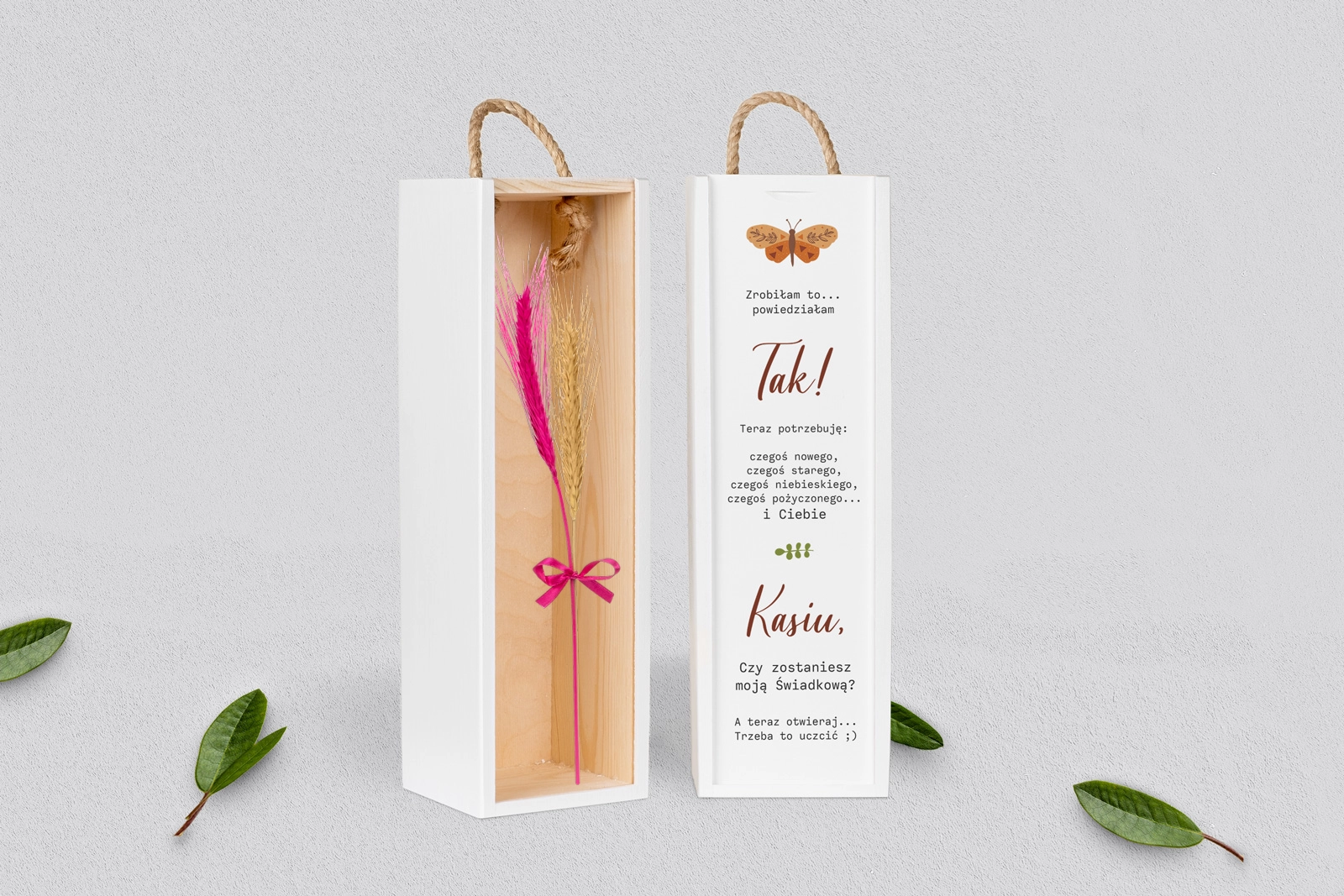 Prośba o Świadkowanie - SNW biała Butterflies - Motyw 4