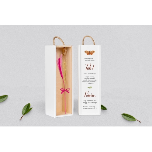 Prośba o Świadkowanie - SNW biała Butterflies - Motyw 4