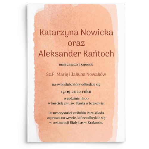 Zaproszenia ślubne Stain - Motyw 3