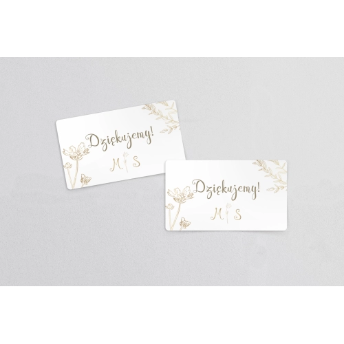 Naklejki na słoiczki weselne Fiori - Arkusz 21 szt Motyw 4