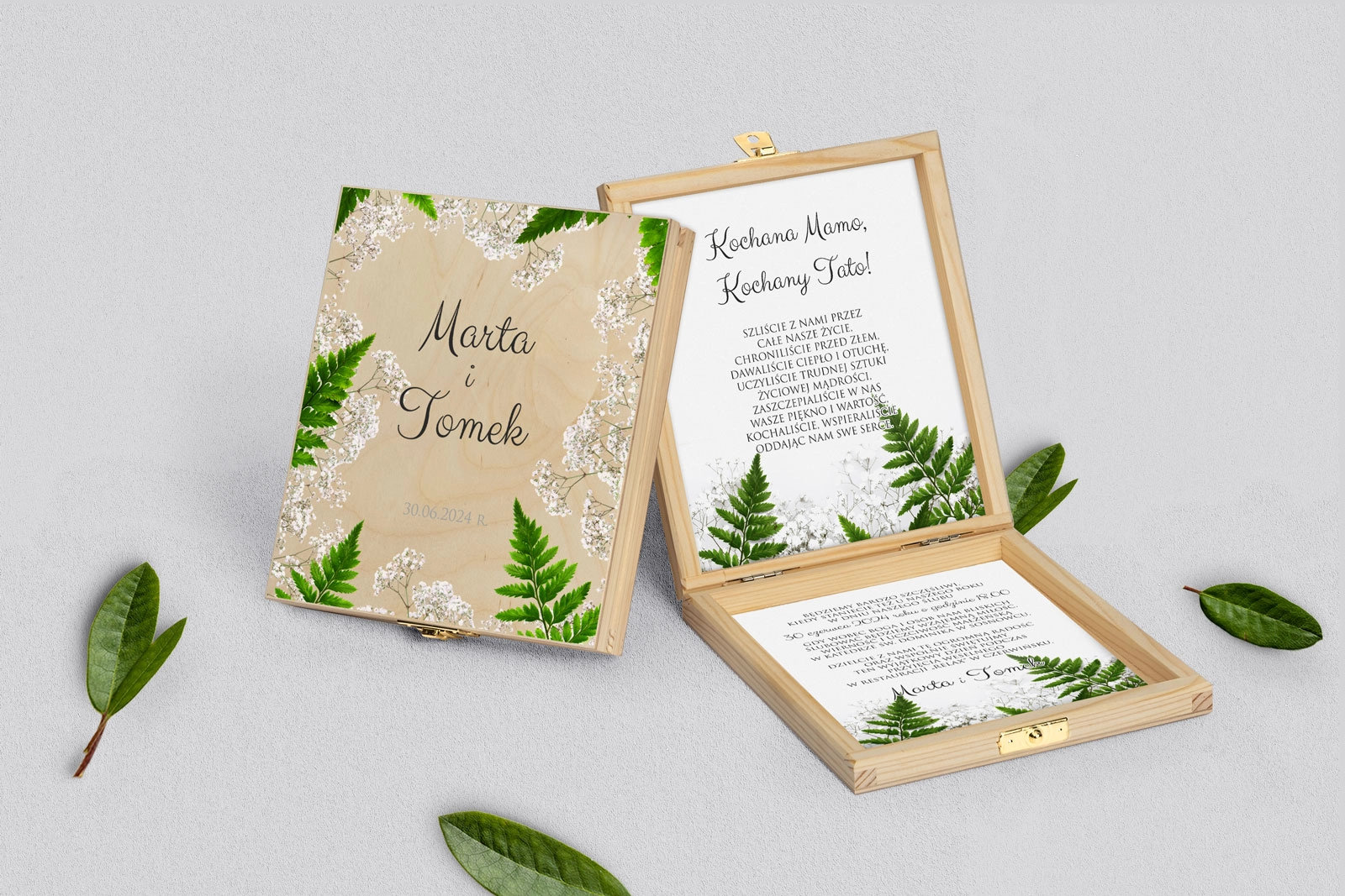 Zaproszenie dla Rodziców - naturalne Soft Motyw 2