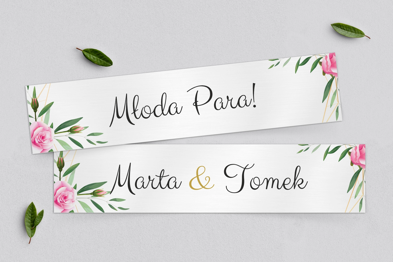 Tablice Rejestracyjne 2 szt. - Flowers & Frame Motyw 4