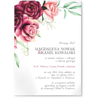 Zaproszenia ślubne Fabello - Akrylowe Motyw 3