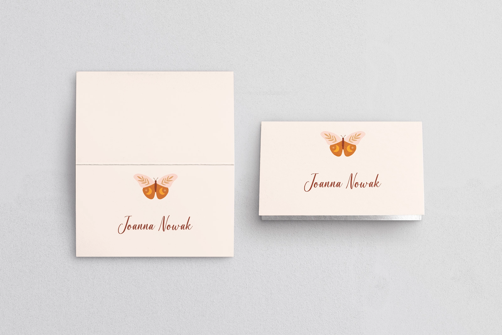 Winietki ślubne składane Butterflies - Motyw 1