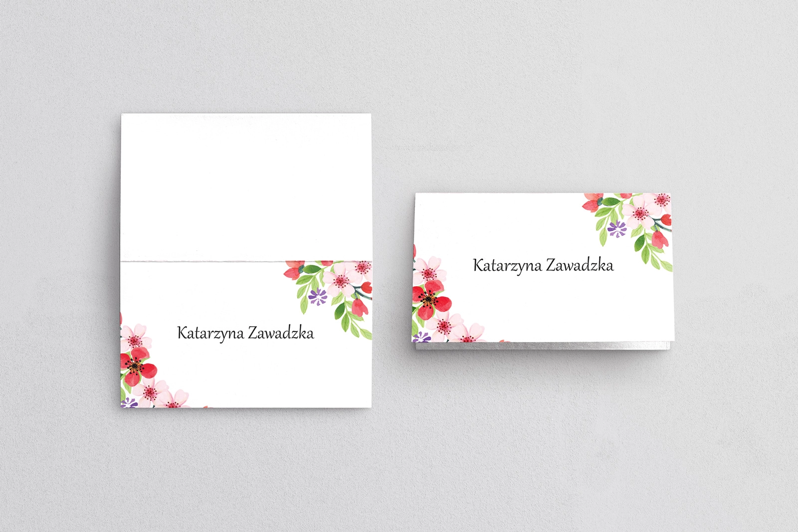 Winietki ślubne składane Bukiety Motyw 17