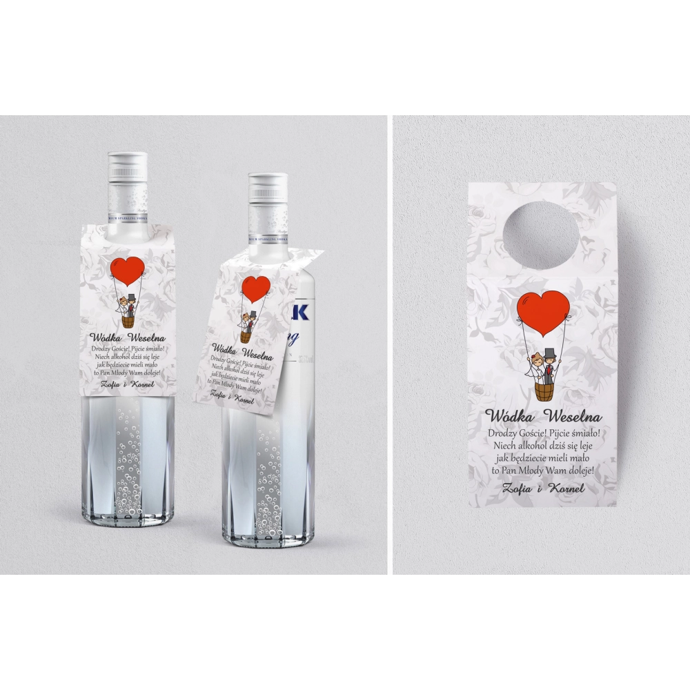 Zawieszka na alkohol oczko Zakochani Motyw 4