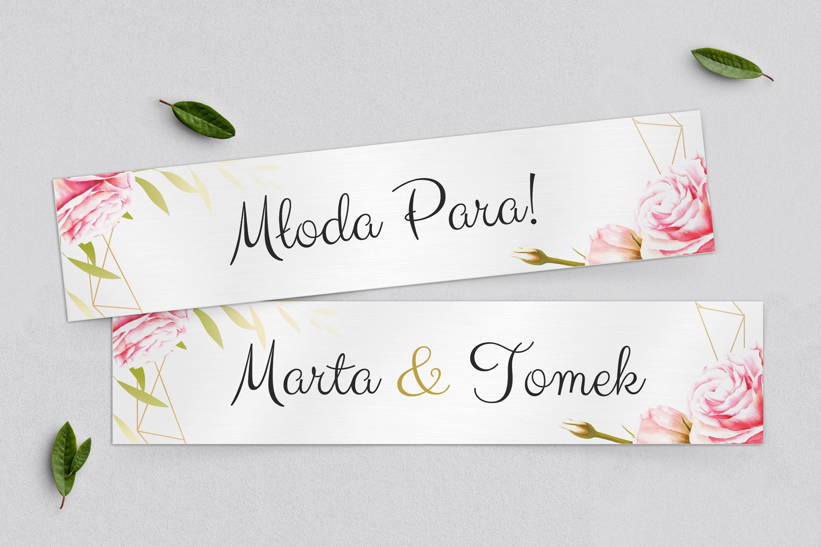 Tablice Rejestracyjne 2 szt. - Flowers & Frame Motyw 5