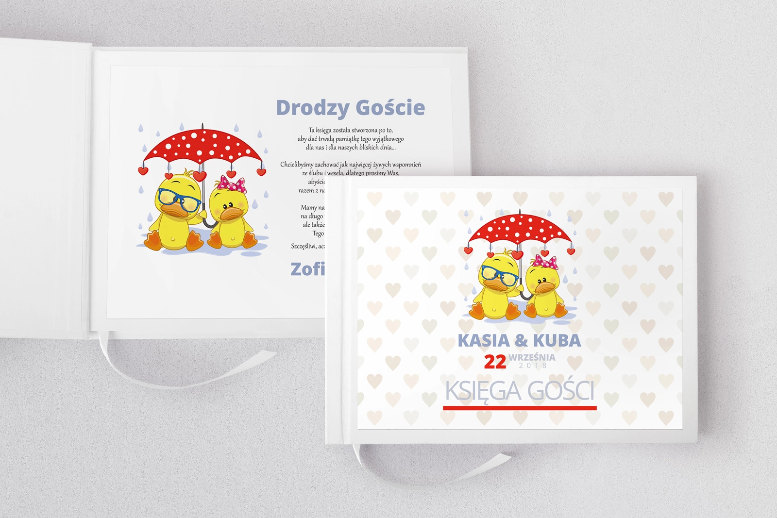 Księga Gości Weselnych Uroczy Deszcz Motyw 5