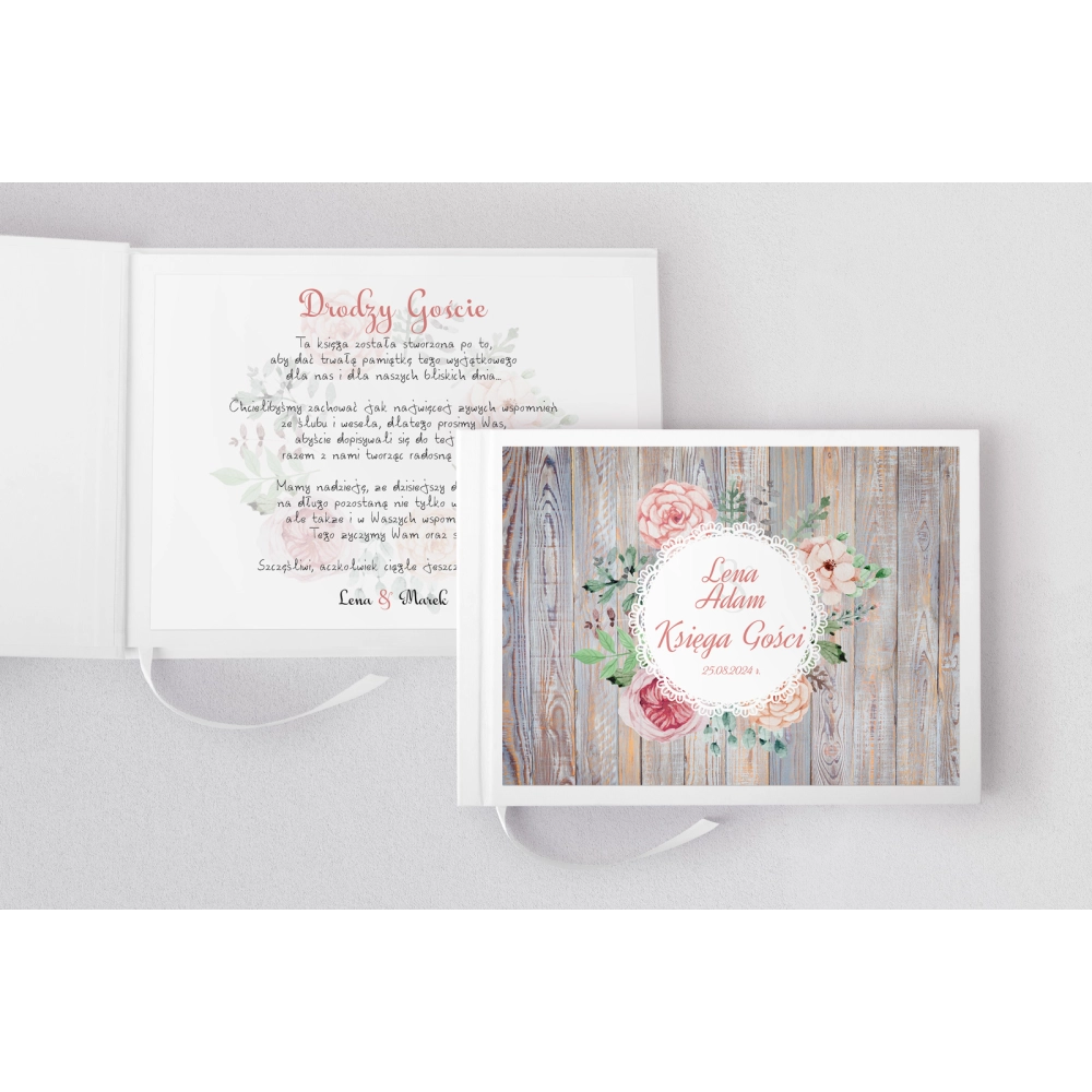 Księga Gości Weselnych Rustical Motyw 15